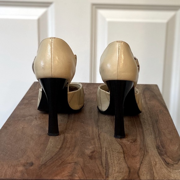 Stilettos Heels Cream Tan Size 8 - Picture 4 of 5